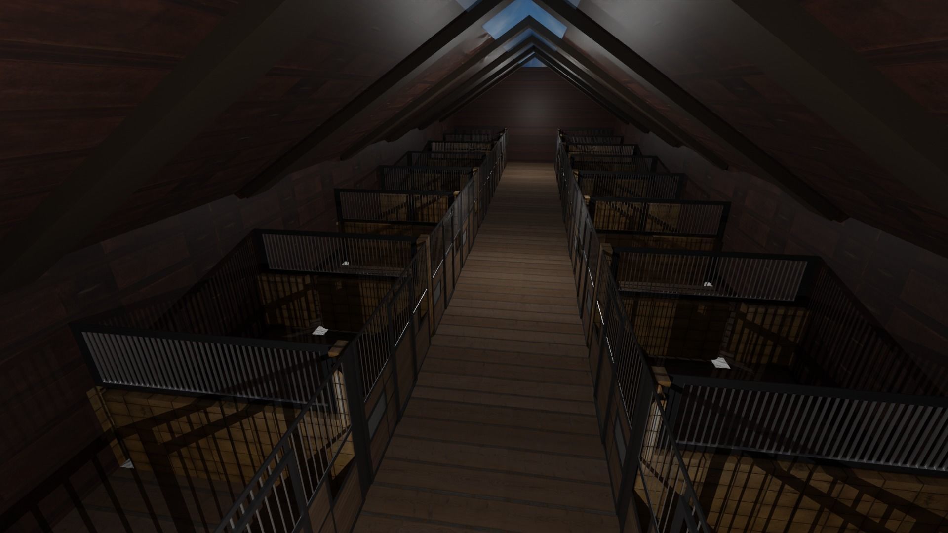 Horse Stable Low-poly 3D model_6