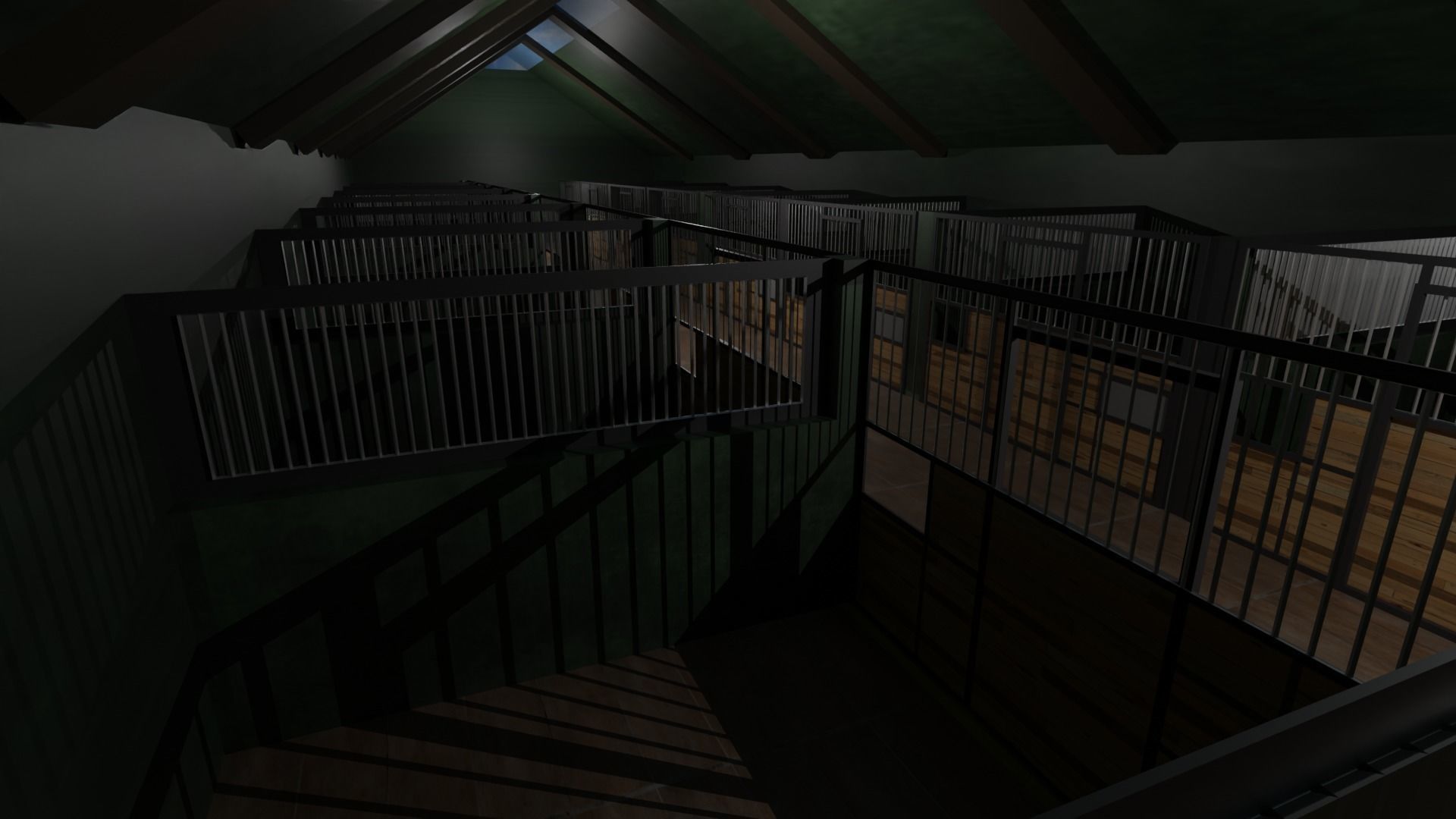 Horse Stable Low-poly 3D model_5