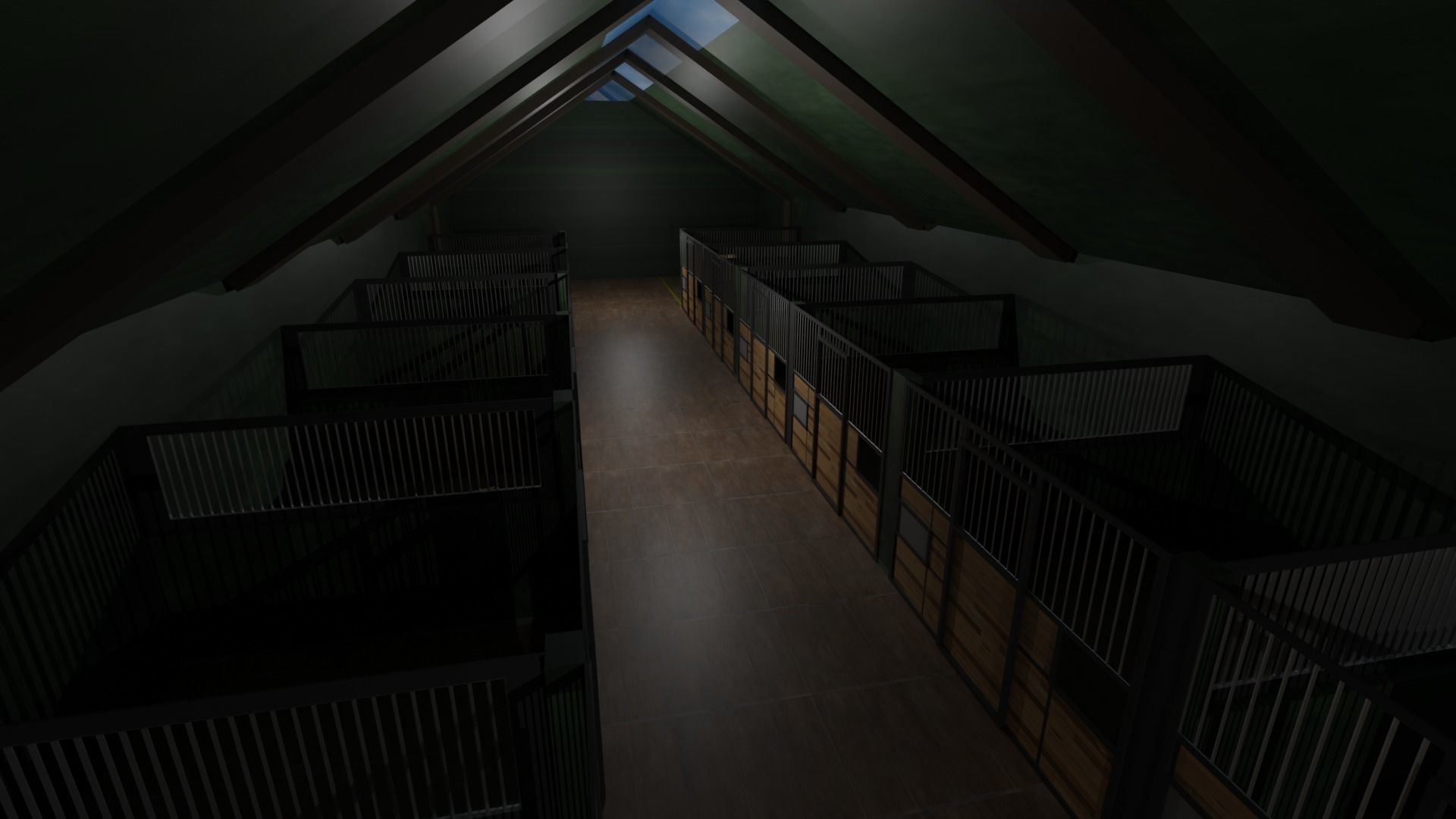 Horse Stable Low-poly 3D model_3