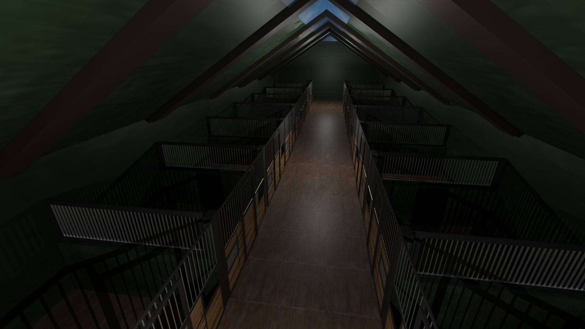 Horse Stable Low-poly 3D model_6