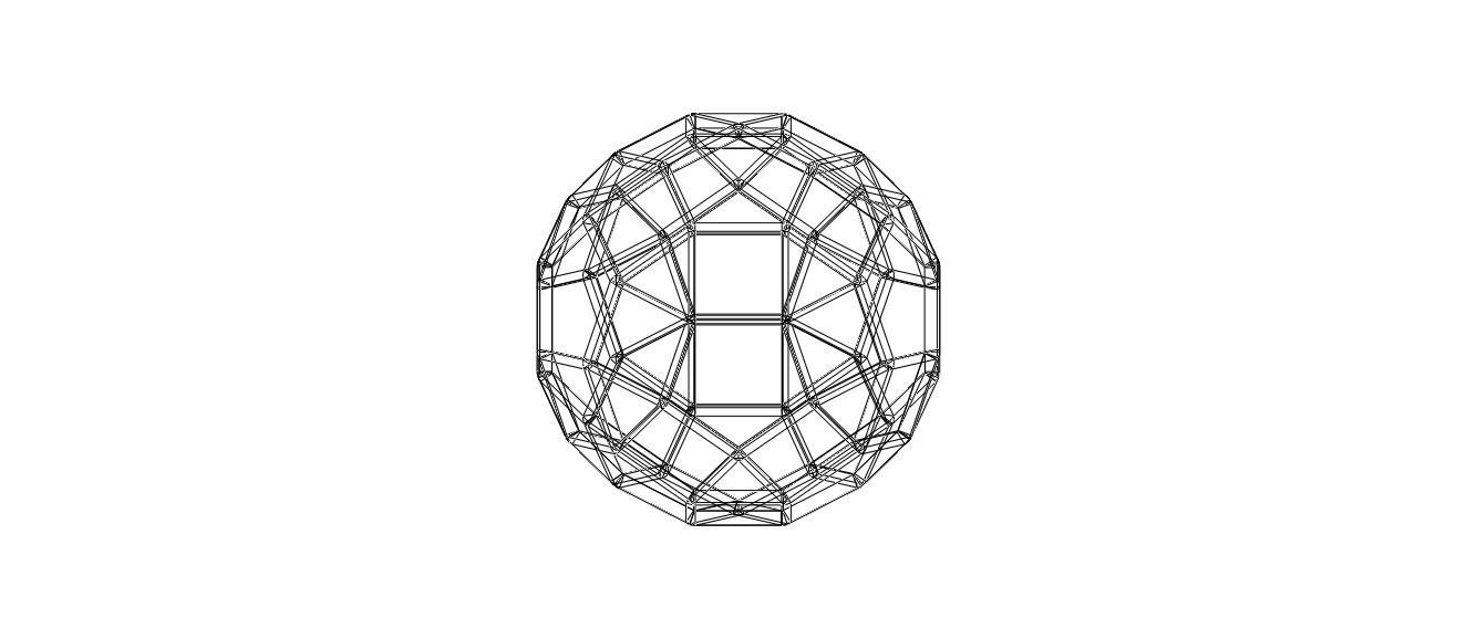 Wireframe Shape Rhombicosidodecahedron 3D print model_20