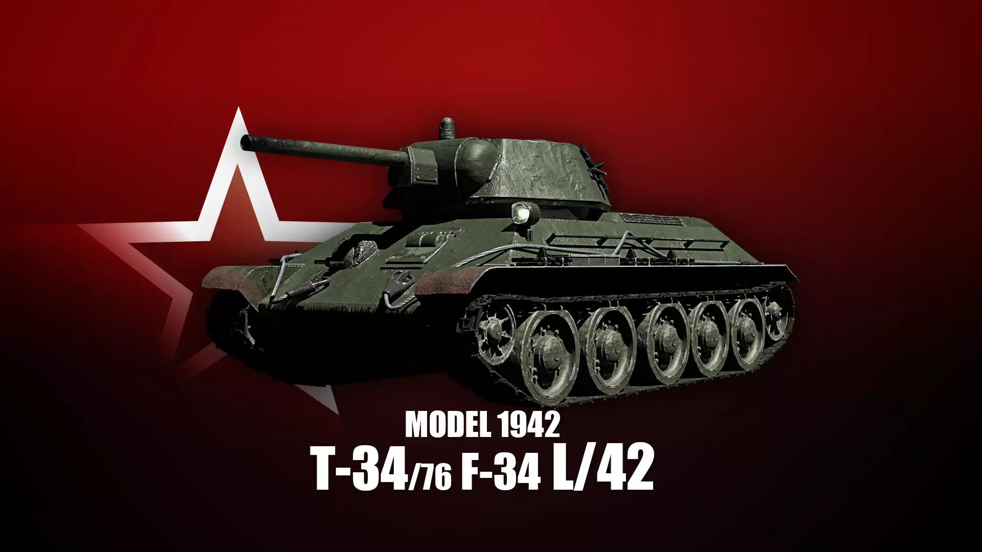 T-34-76 - Soviet Medium Tank - Common Livery - Model 1942 Early Low-poly 3D model_0