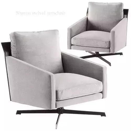 Swivel armchair Sharon by Cantori 3D model