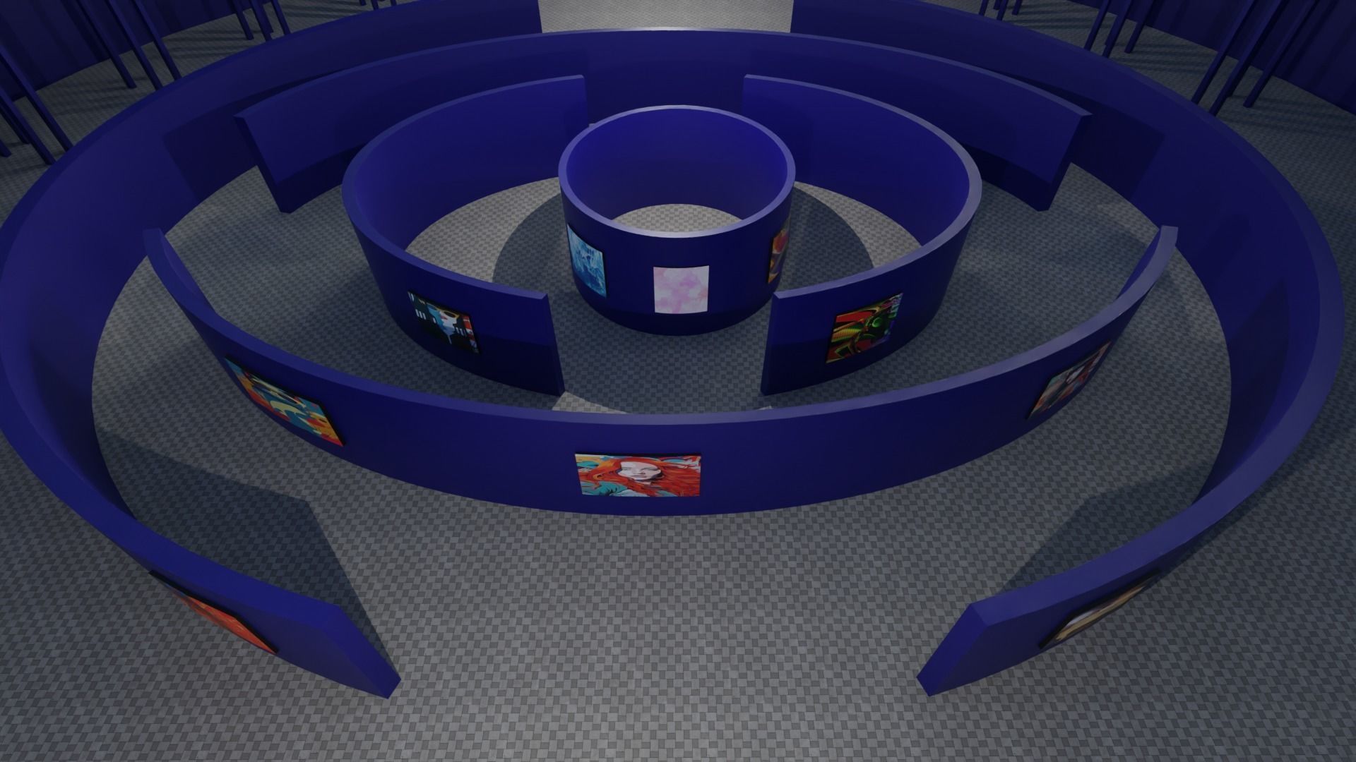 Art Gallery Low-poly 3D model_5