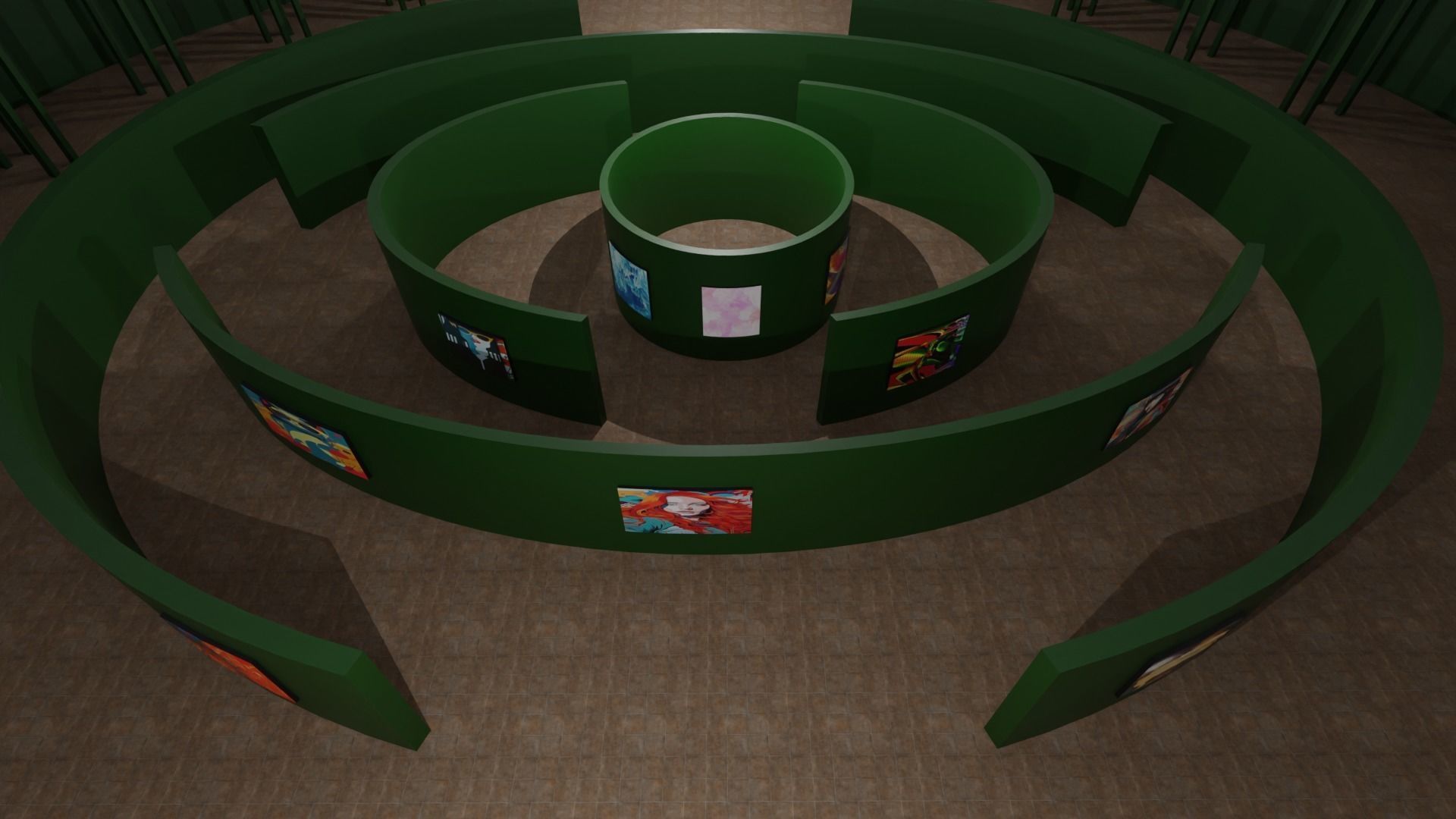 Art Gallery Low-poly 3D model_4