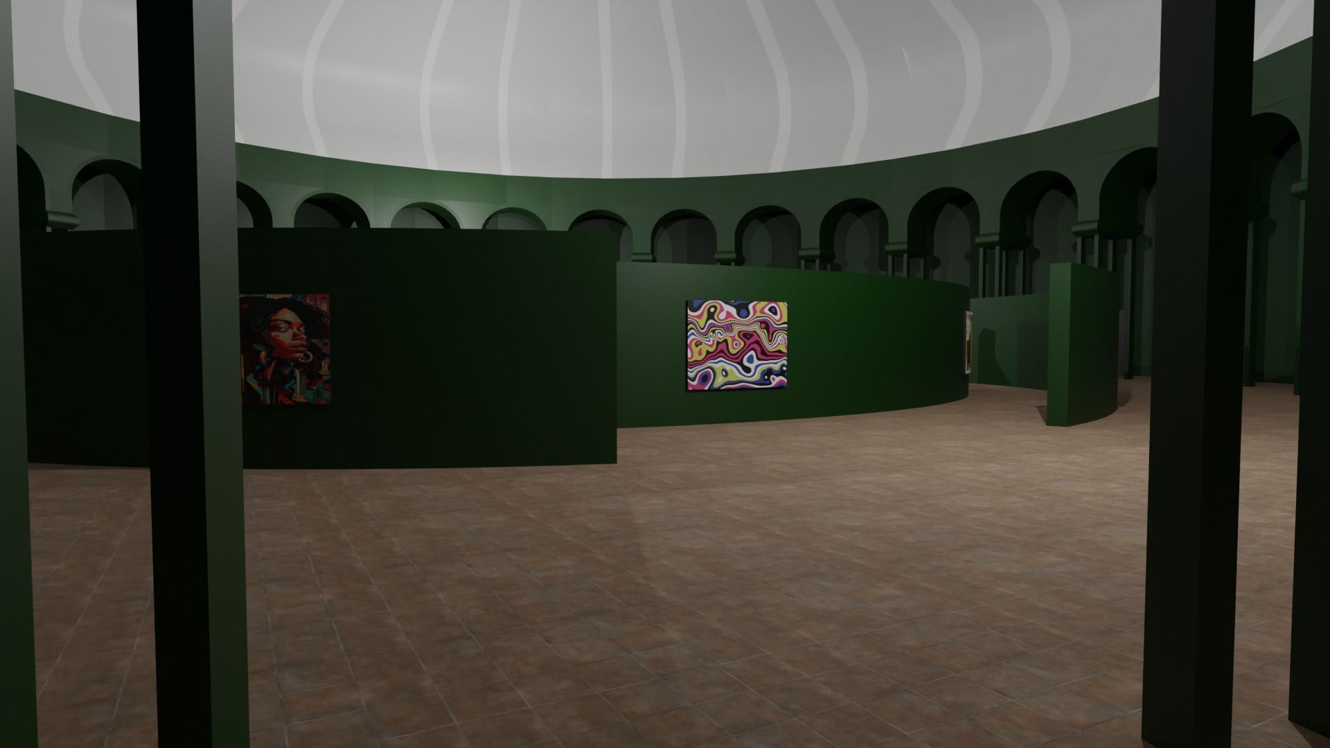 Art Gallery Low-poly 3D model_6