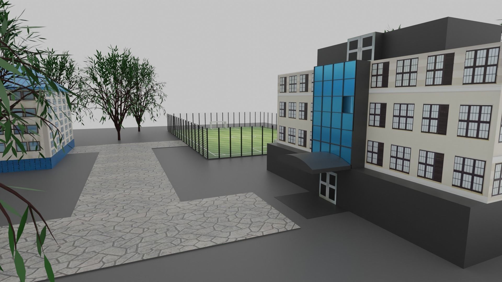 School and Classroom Interior Low-poly 3D model_8