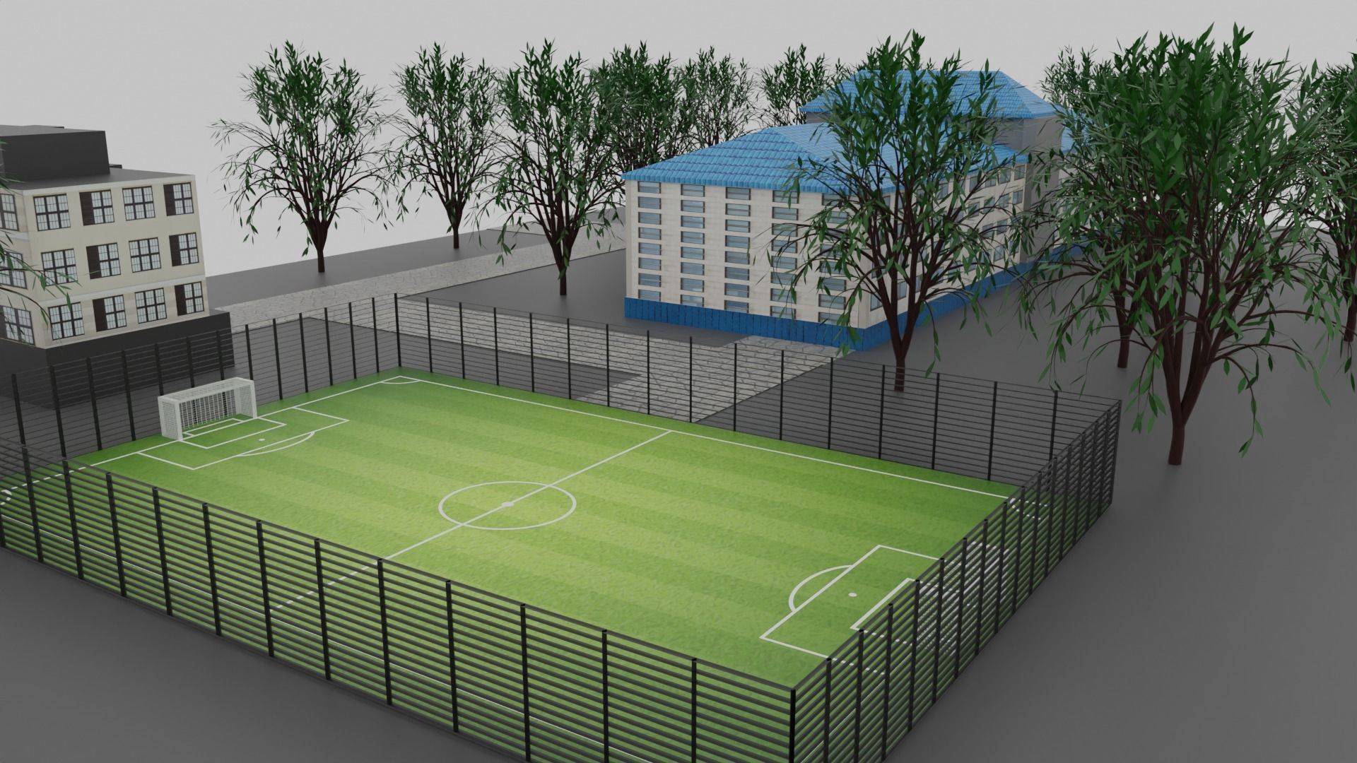 School and Classroom Interior Low-poly 3D model_5