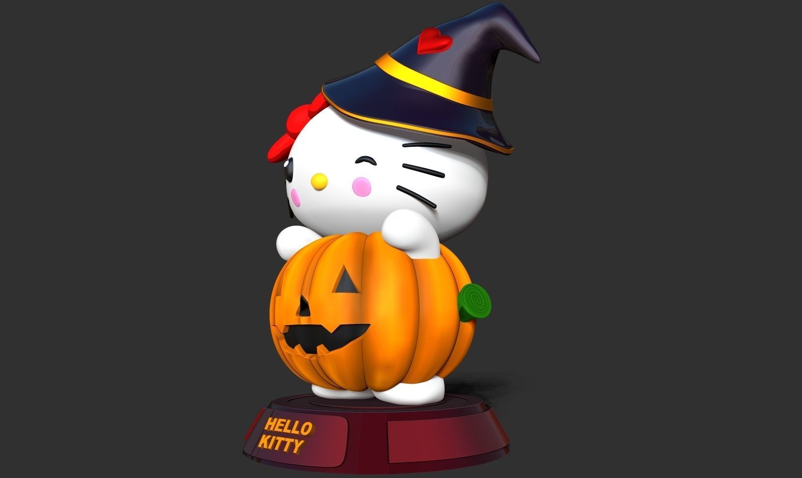 Hello Kitty - Halloween custom 3D print model_17