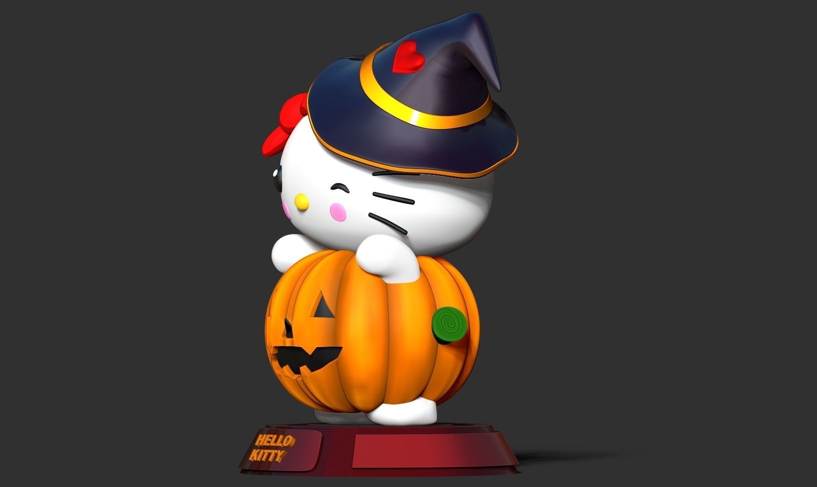 Hello Kitty - Halloween custom 3D print model_11