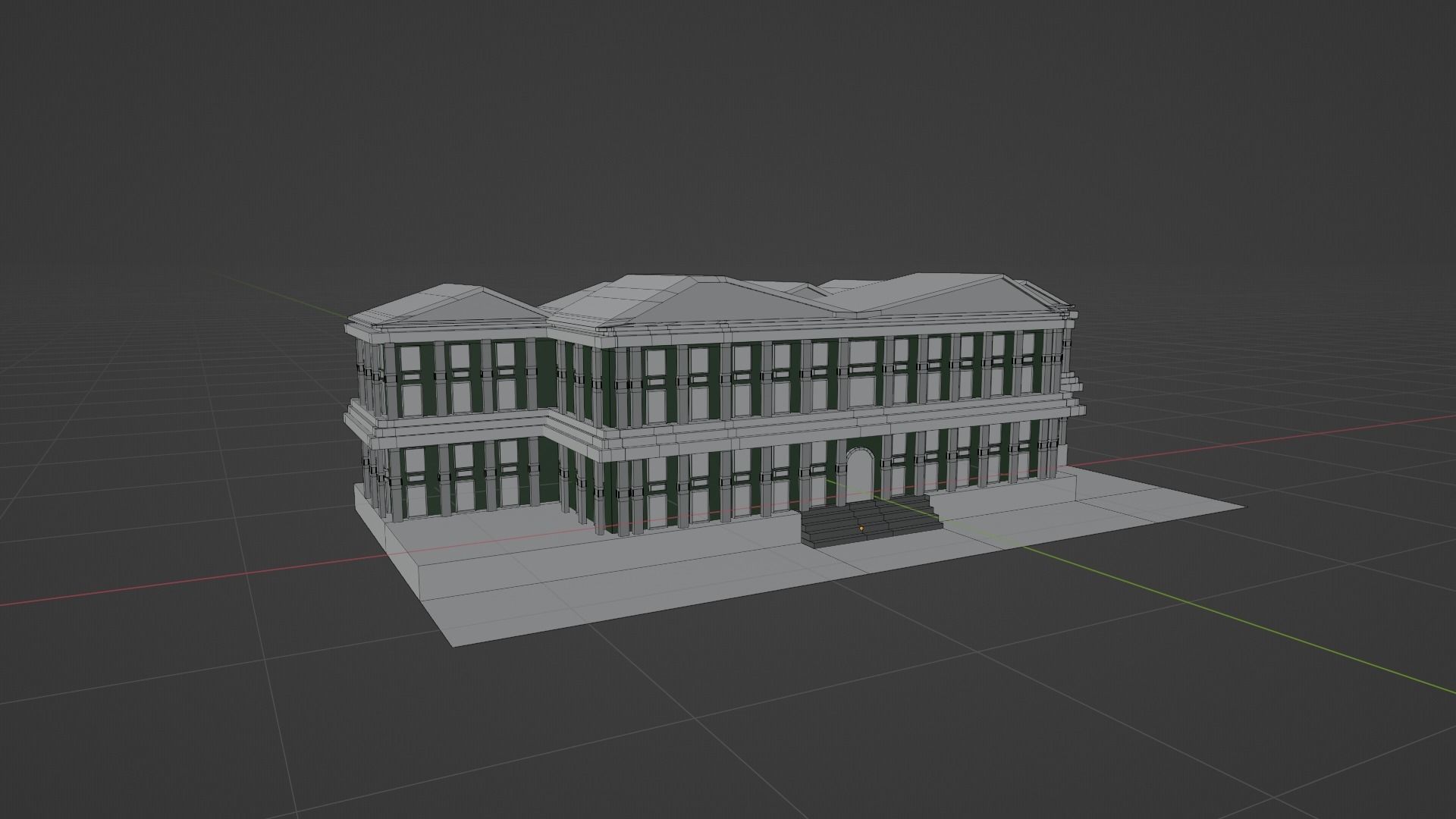 School Low-poly 3D model_8