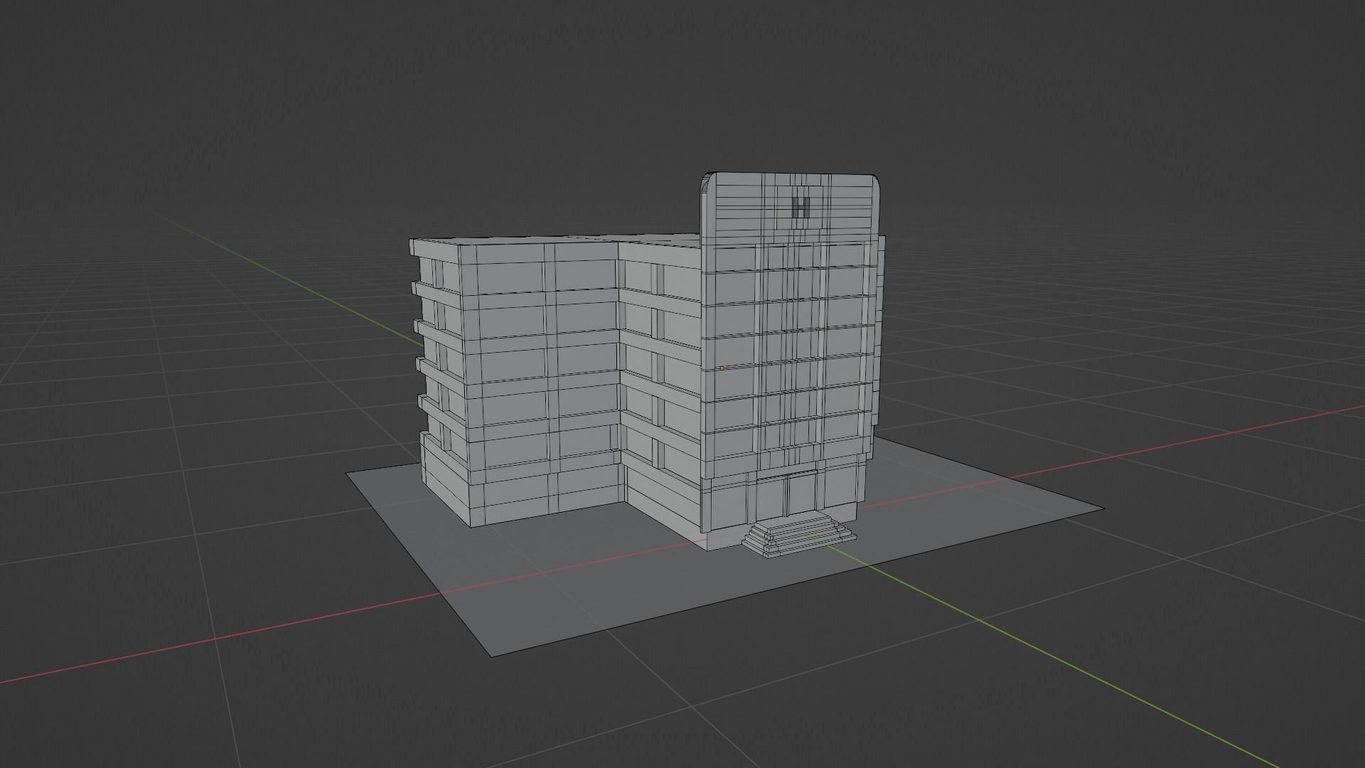 Hospital Low-poly 3D model_8