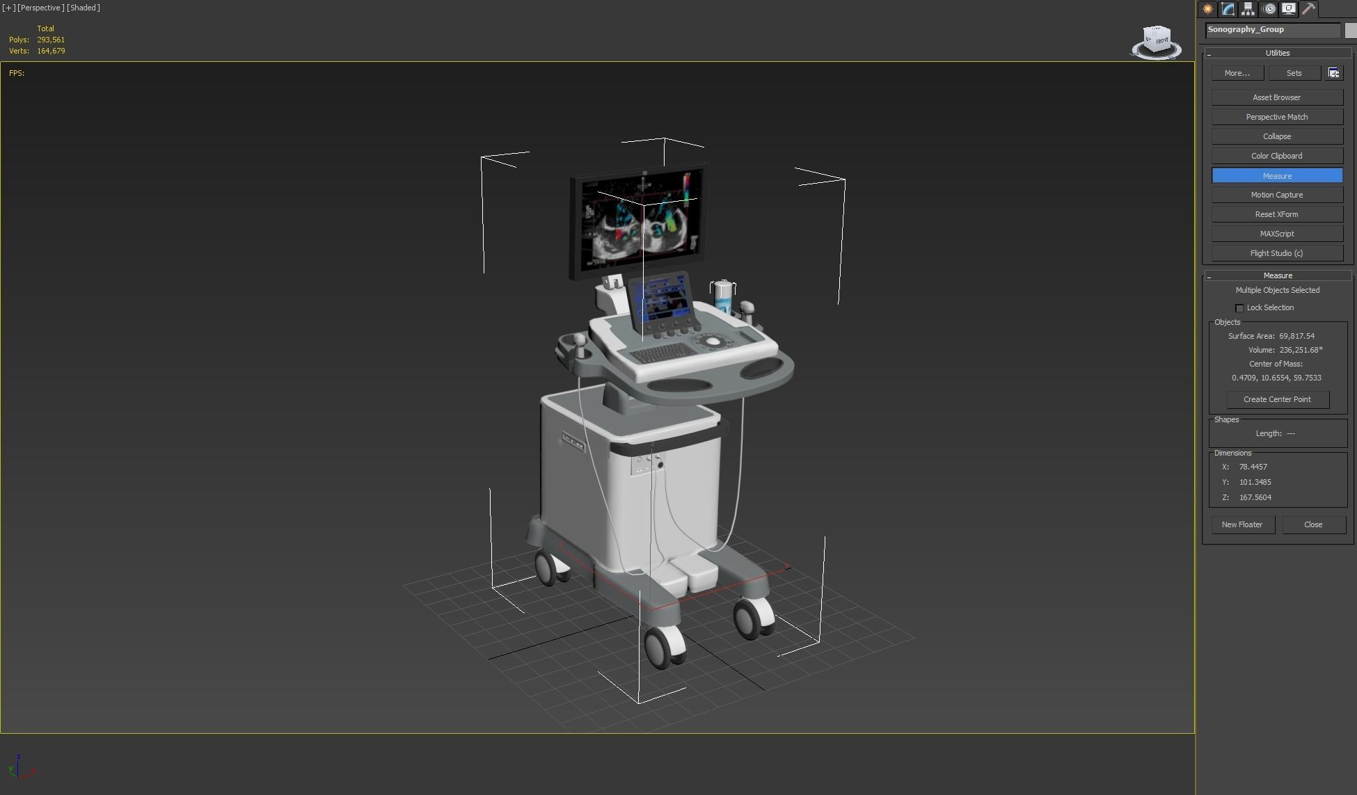 Sonography Scanner Ultra-sonic 3D model_17