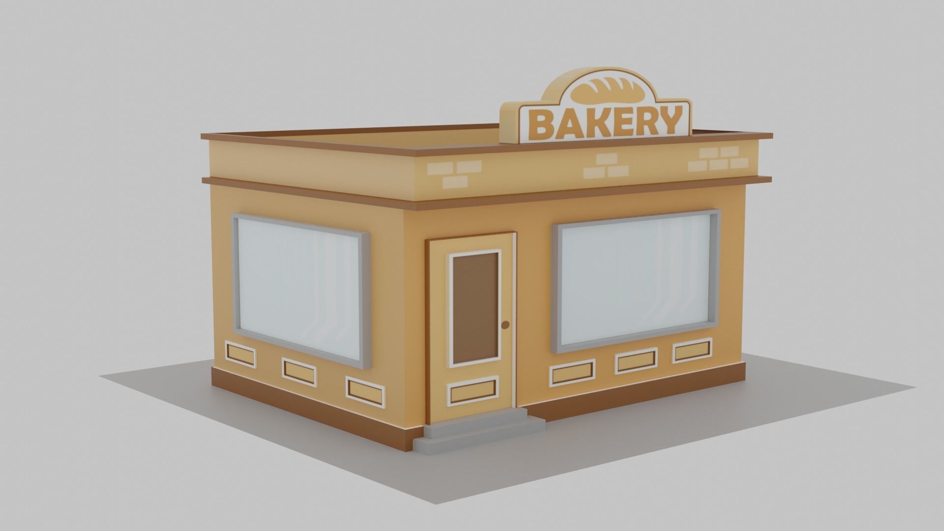 Bakery Shop Low-poly 3D model_3
