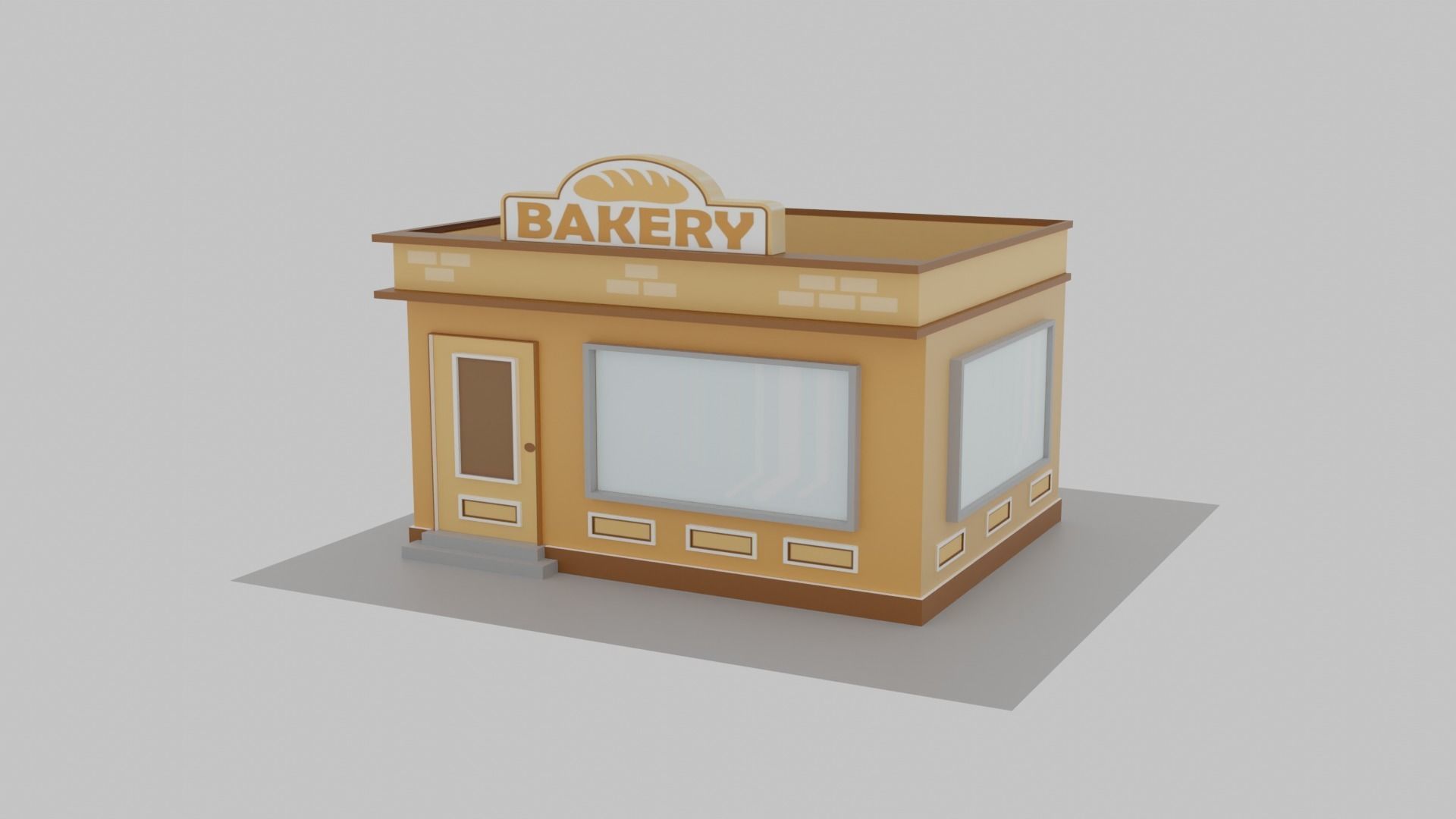 Bakery Shop Low-poly 3D model_5
