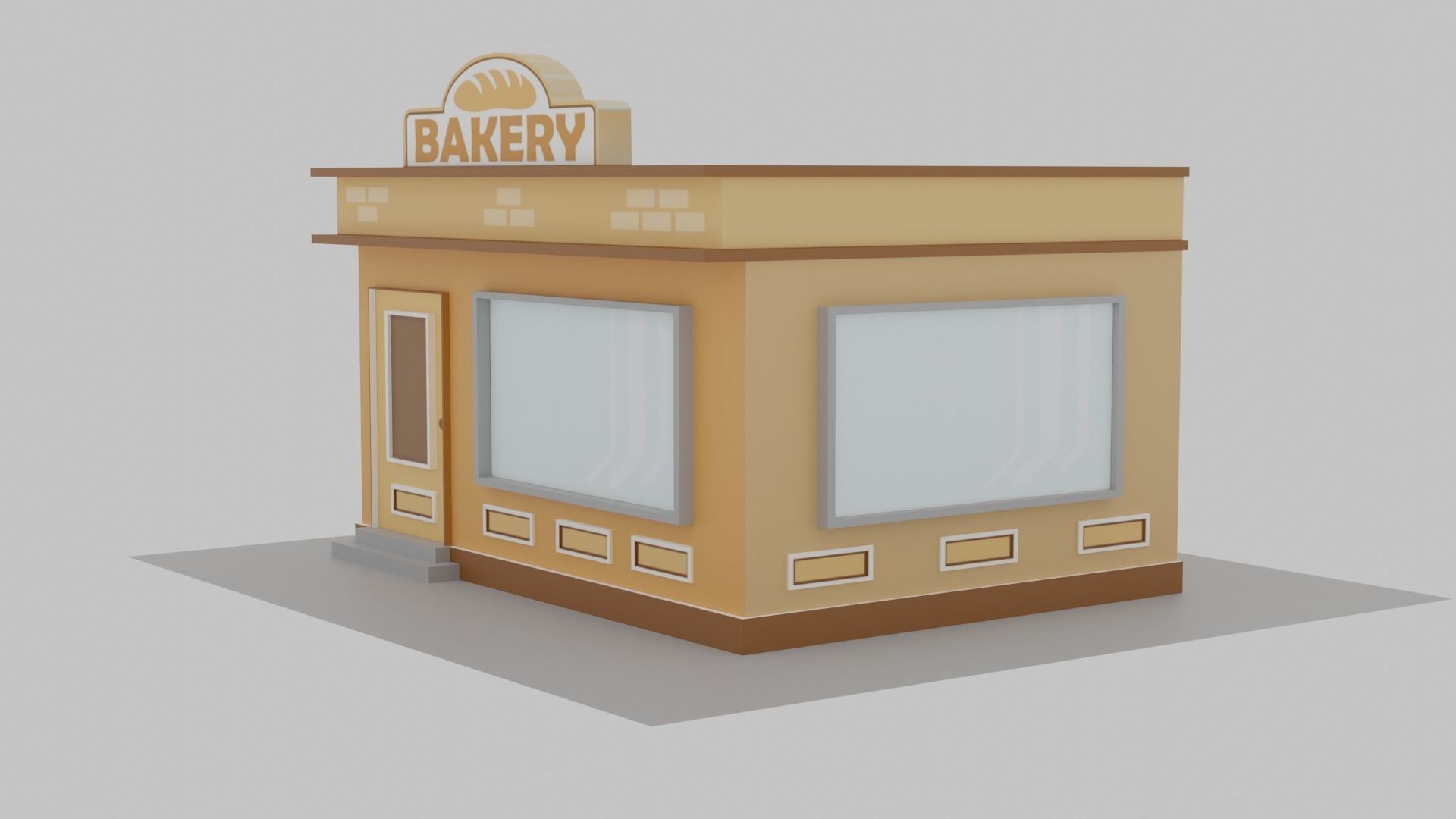 Bakery Shop Low-poly 3D model_4
