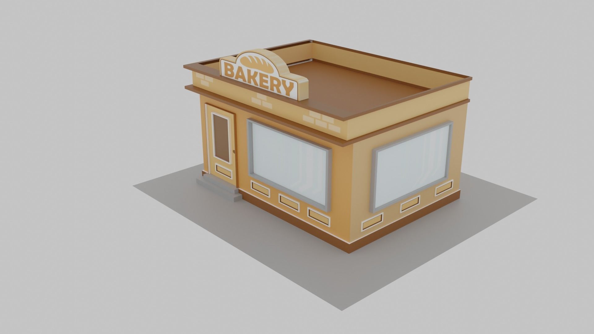 Bakery Shop Low-poly 3D model_2