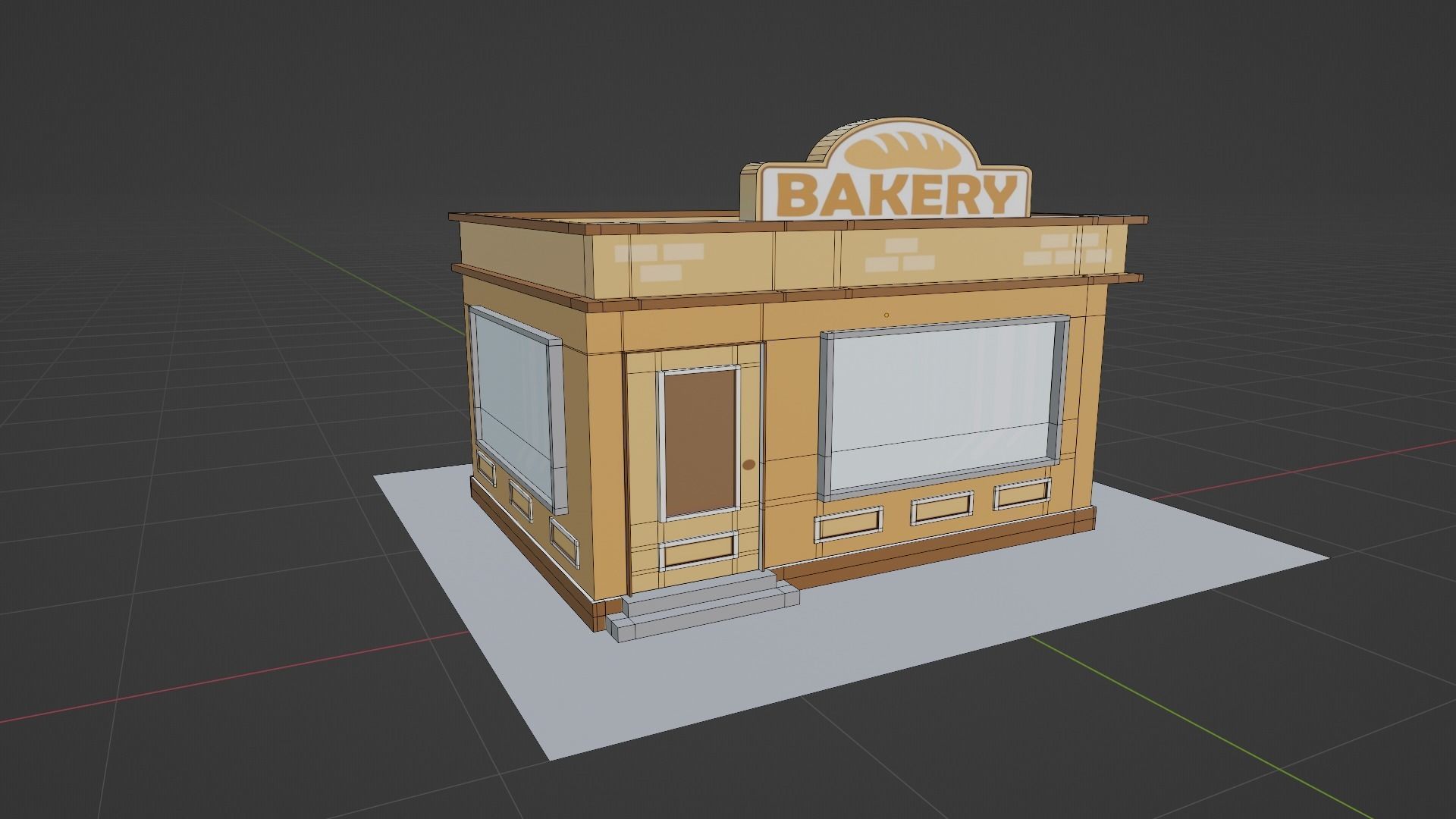 Bakery Shop Low-poly 3D model_7