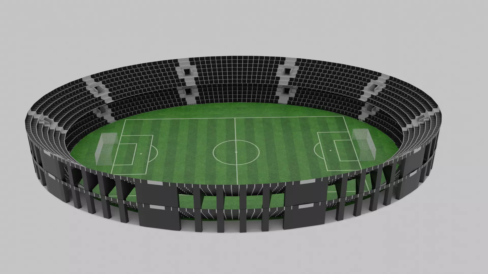 Football Stadium Low-poly 3D model