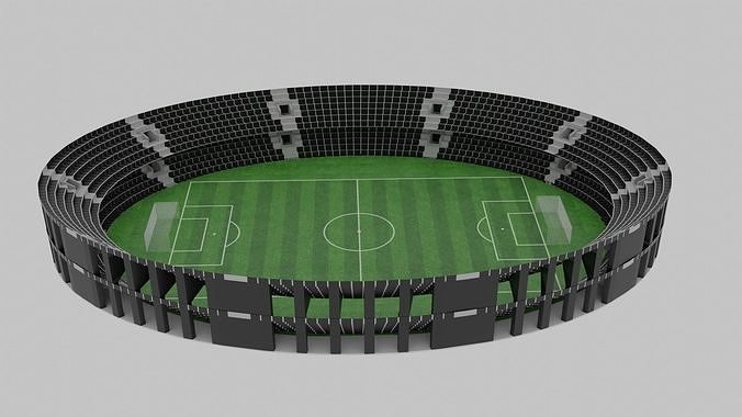 Football Stadium  Low-poly 3D model