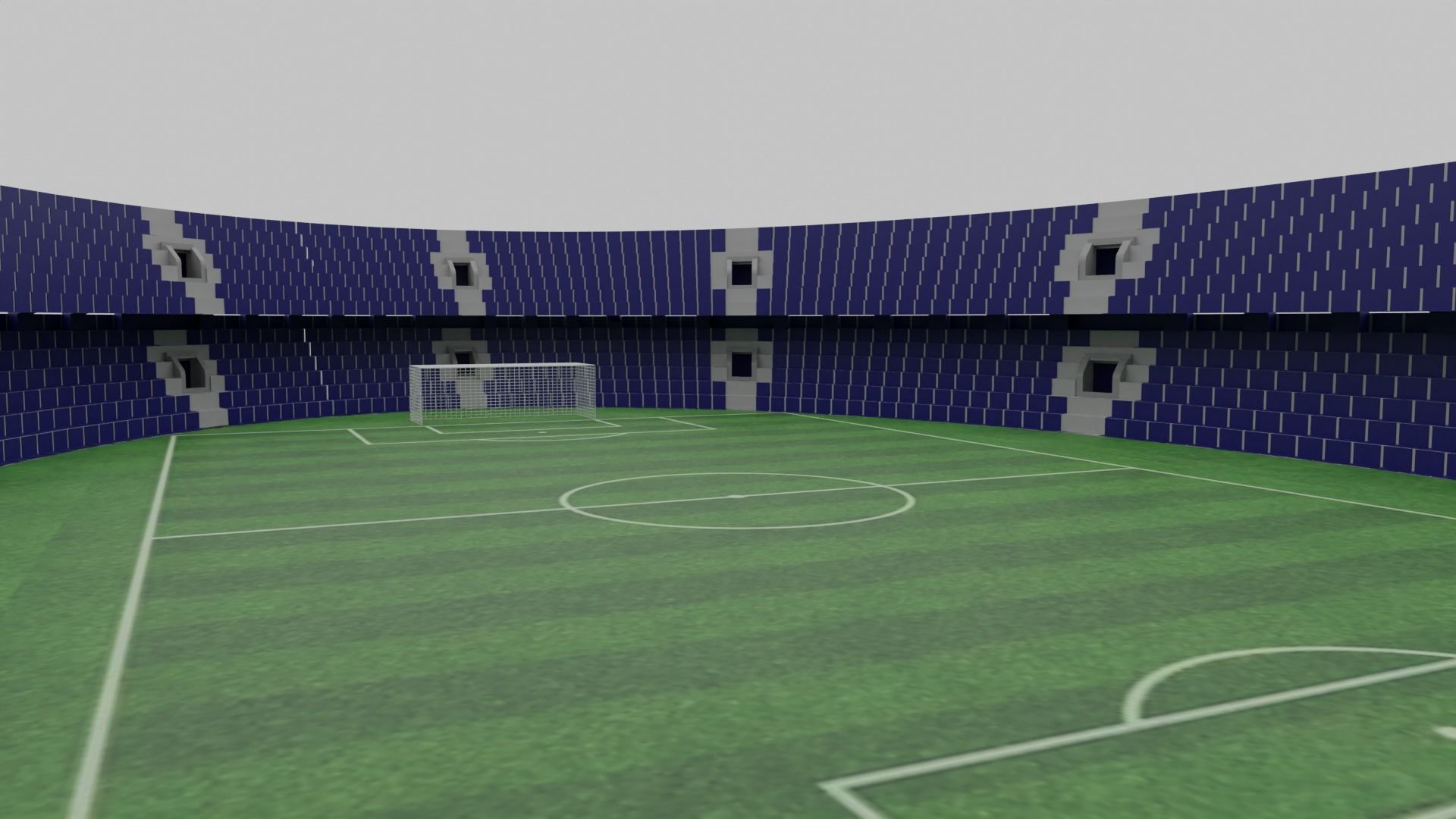  Football Stadium  Low-poly 3D model_2