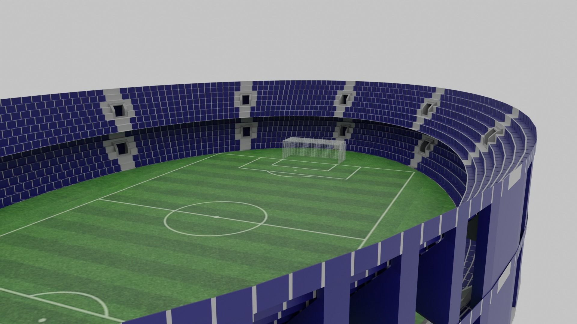  Football Stadium  Low-poly 3D model_6