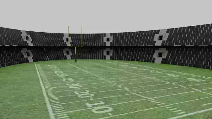 American Football Stadium Low-poly 3D model