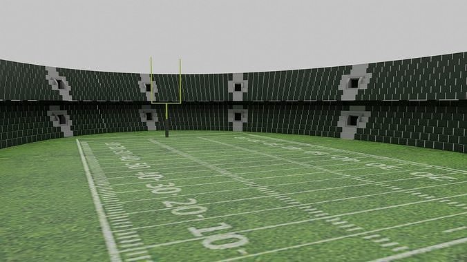 American Football Stadium Low-poly 3D model