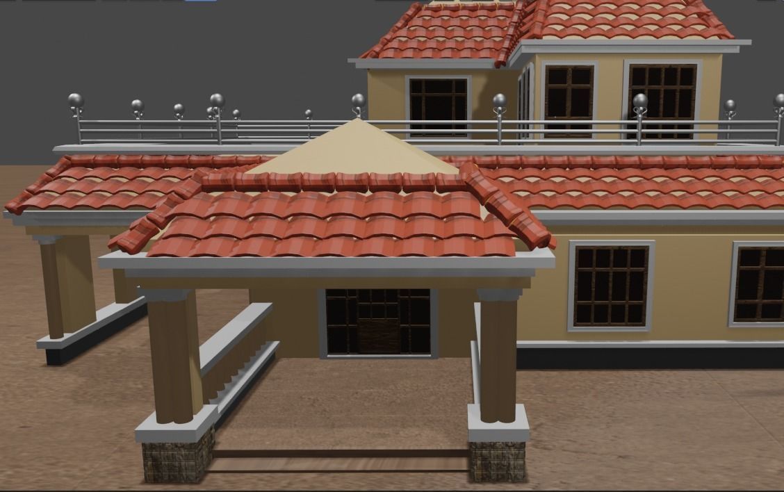 Modern house 3d model 3D model_6