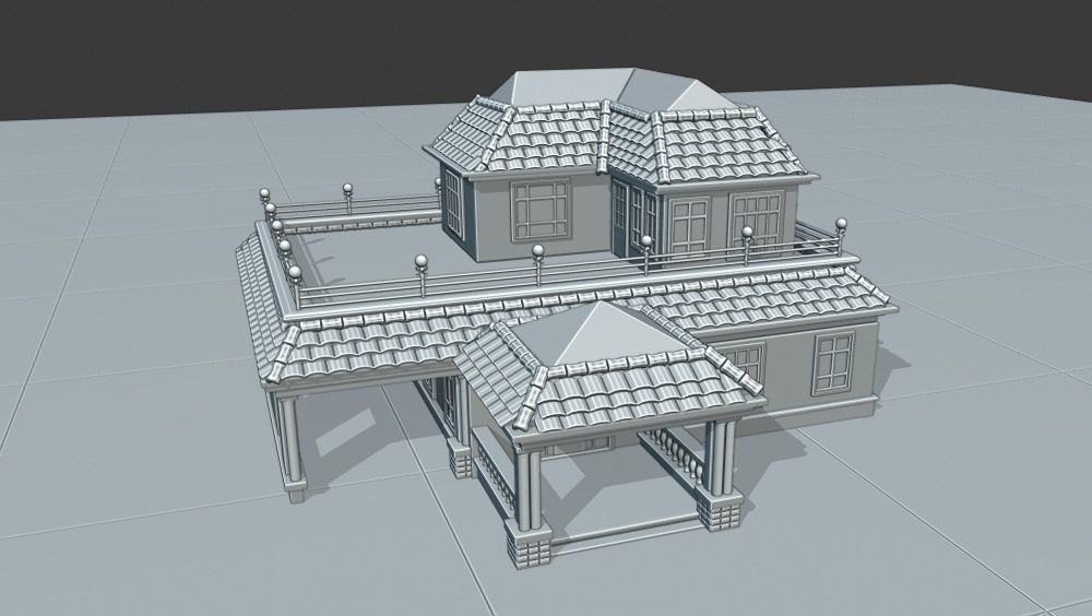 Modern house 3d model 3D model_2