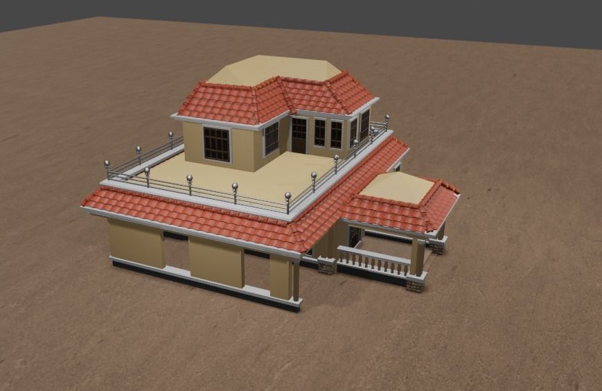 Modern house 3d model 3D model_4