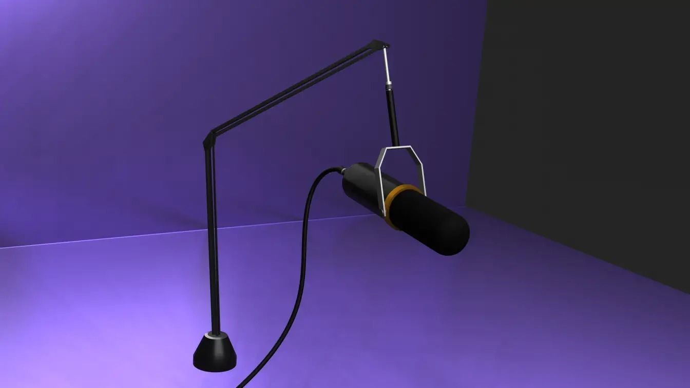 Microphone Free 3D model_3