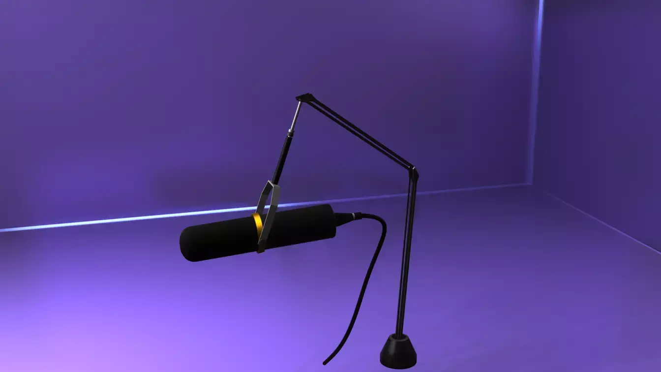 Microphone Free 3D model_0