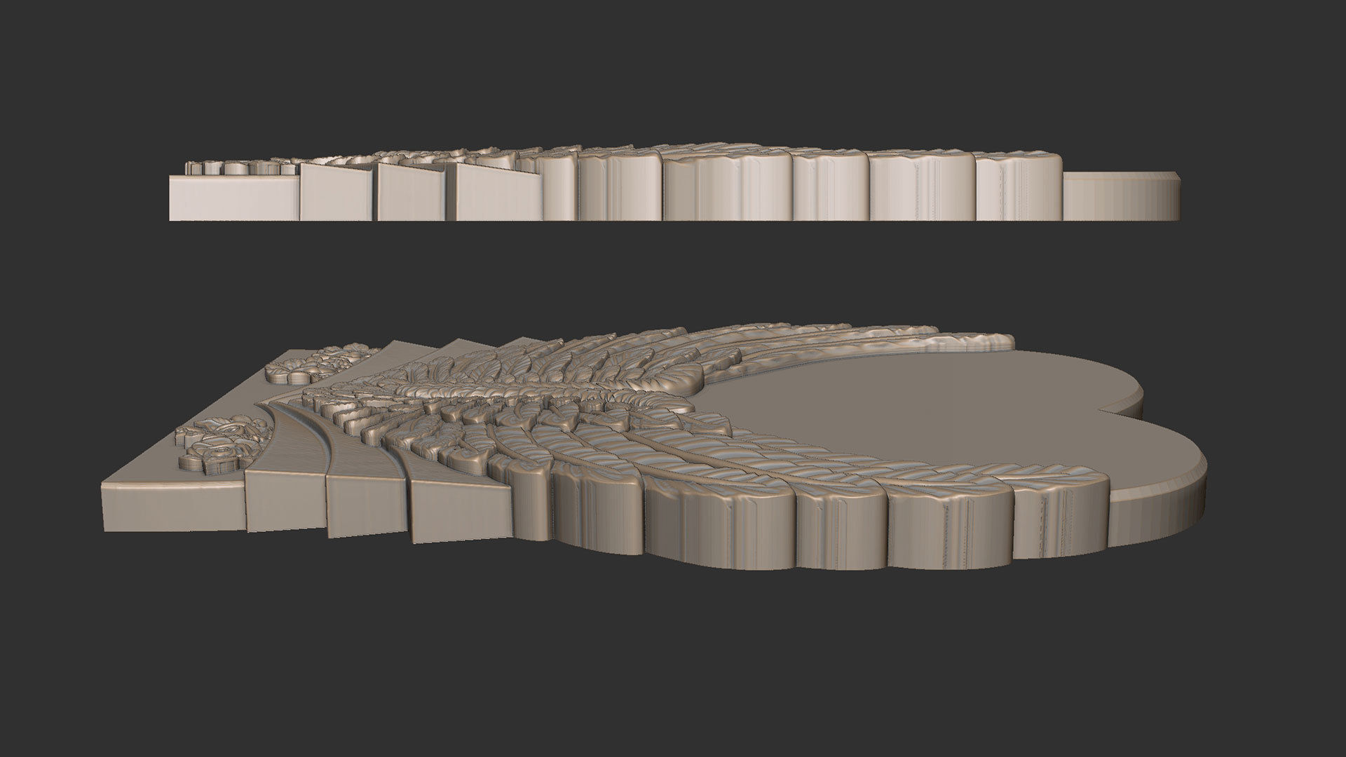 Angel Wings and Heart Memorial 3D print model_8