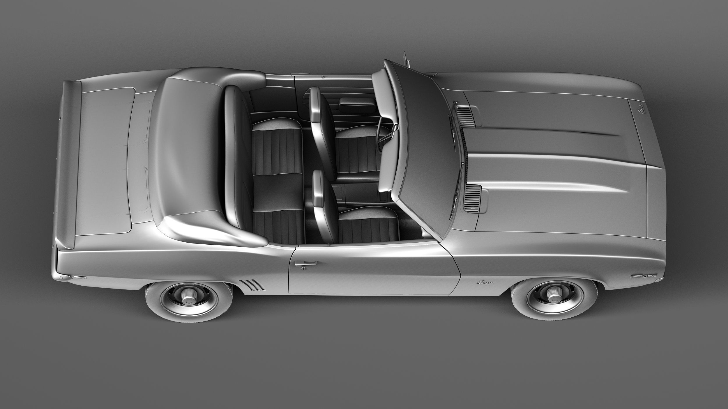 Chevrolet Camaro 1969 SS convertible 3D Model 3D model_15