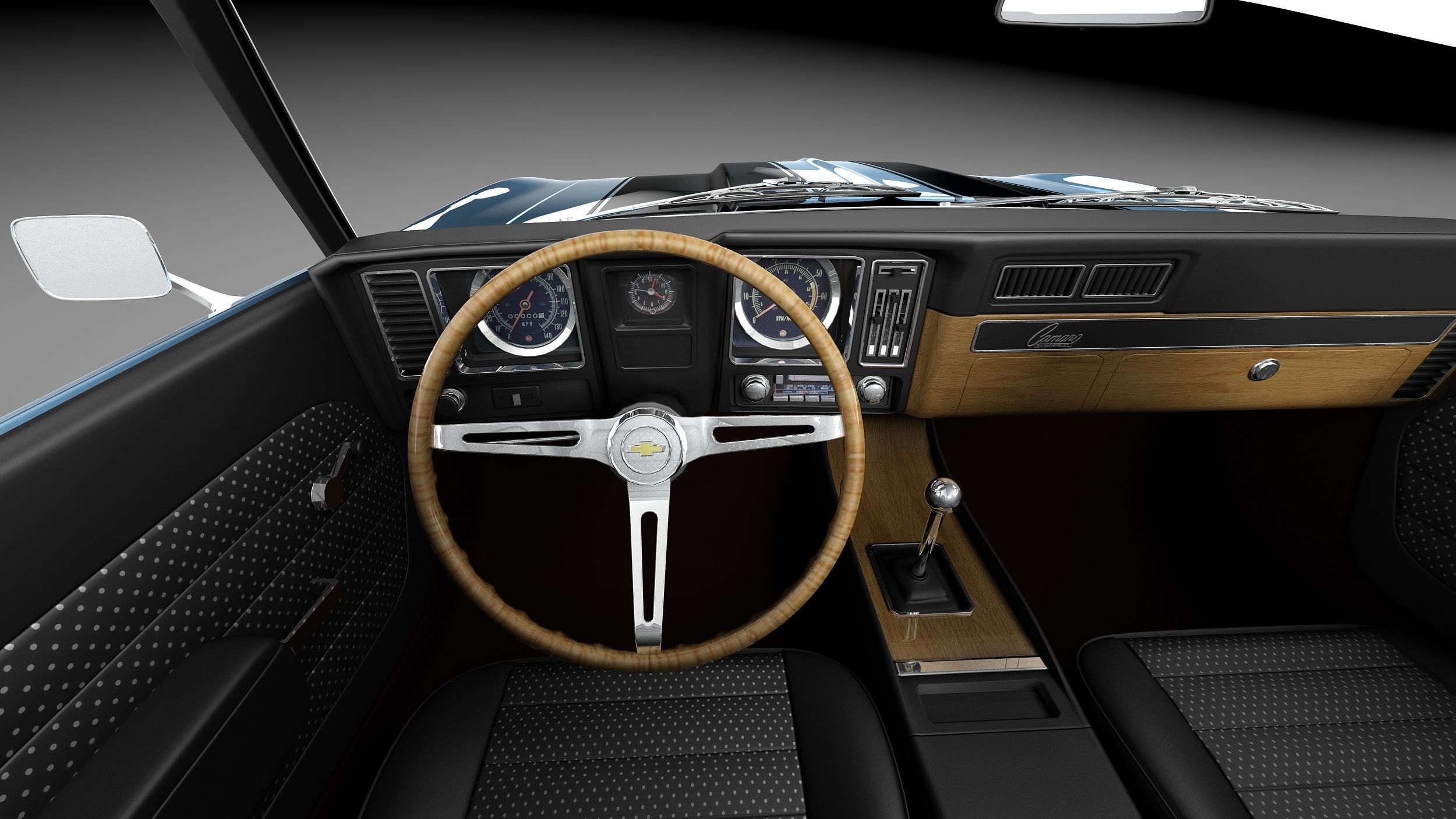 Chevrolet Camaro 1969 SS convertible 3D Model 3D model_17