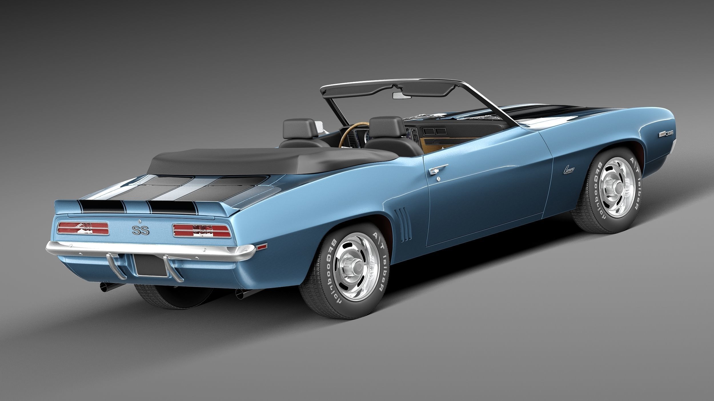 Chevrolet Camaro 1969 SS convertible 3D Model 3D model_4