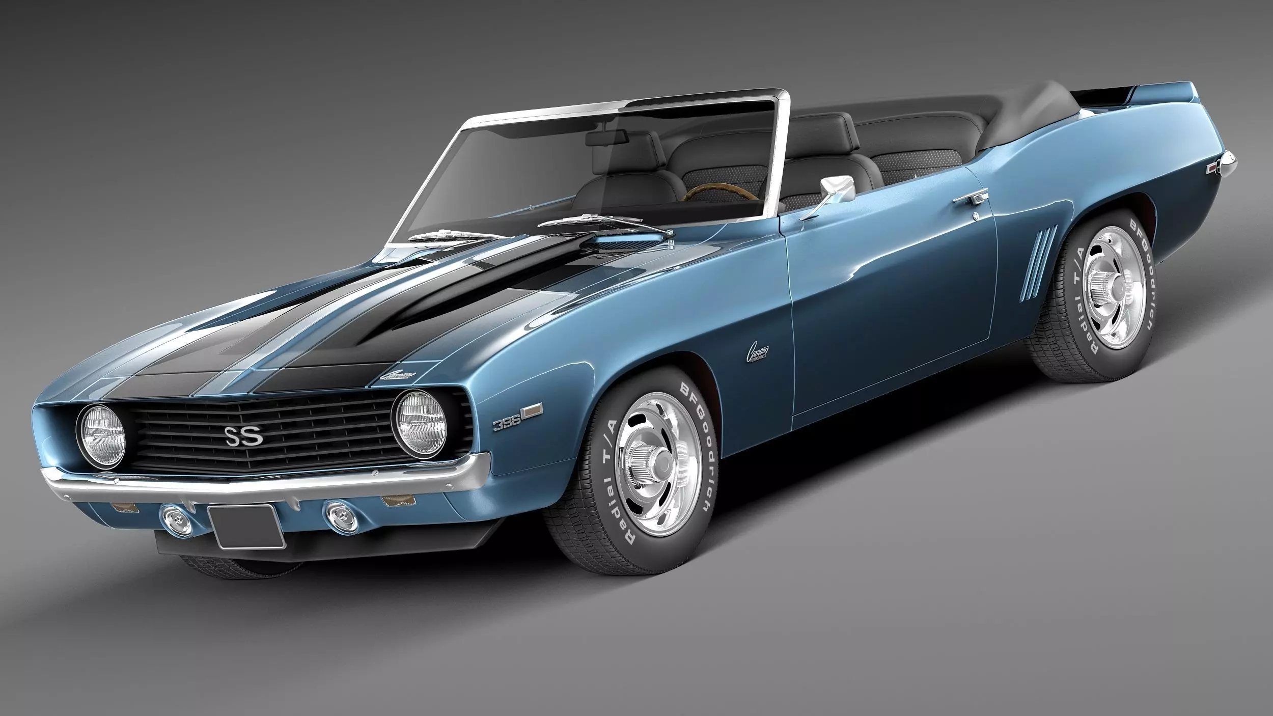 Chevrolet Camaro 1969 SS convertible 3D Model 3D model_0