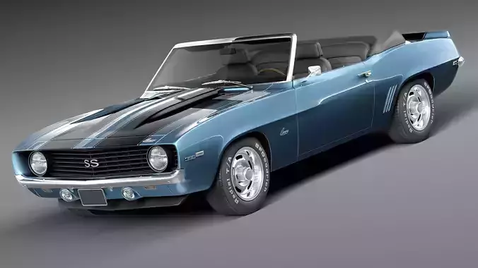 Chevrolet Camaro 1969 SS convertible 3D Model