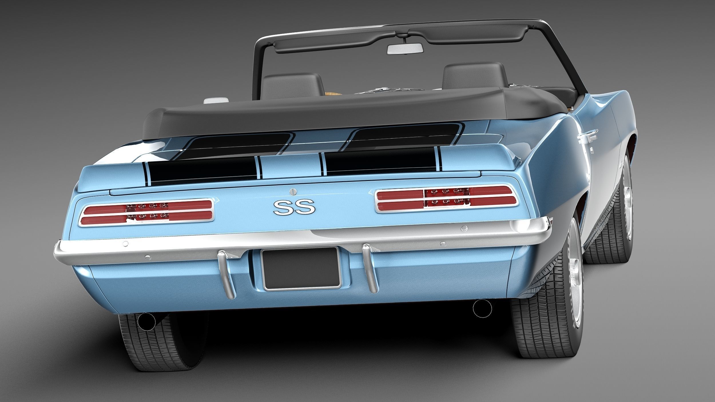 Chevrolet Camaro 1969 SS convertible 3D Model 3D model_5