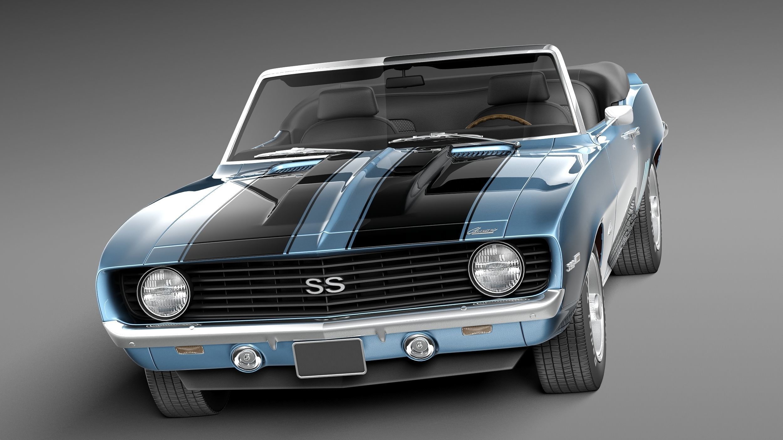 Chevrolet Camaro 1969 SS convertible 3D Model 3D model_1