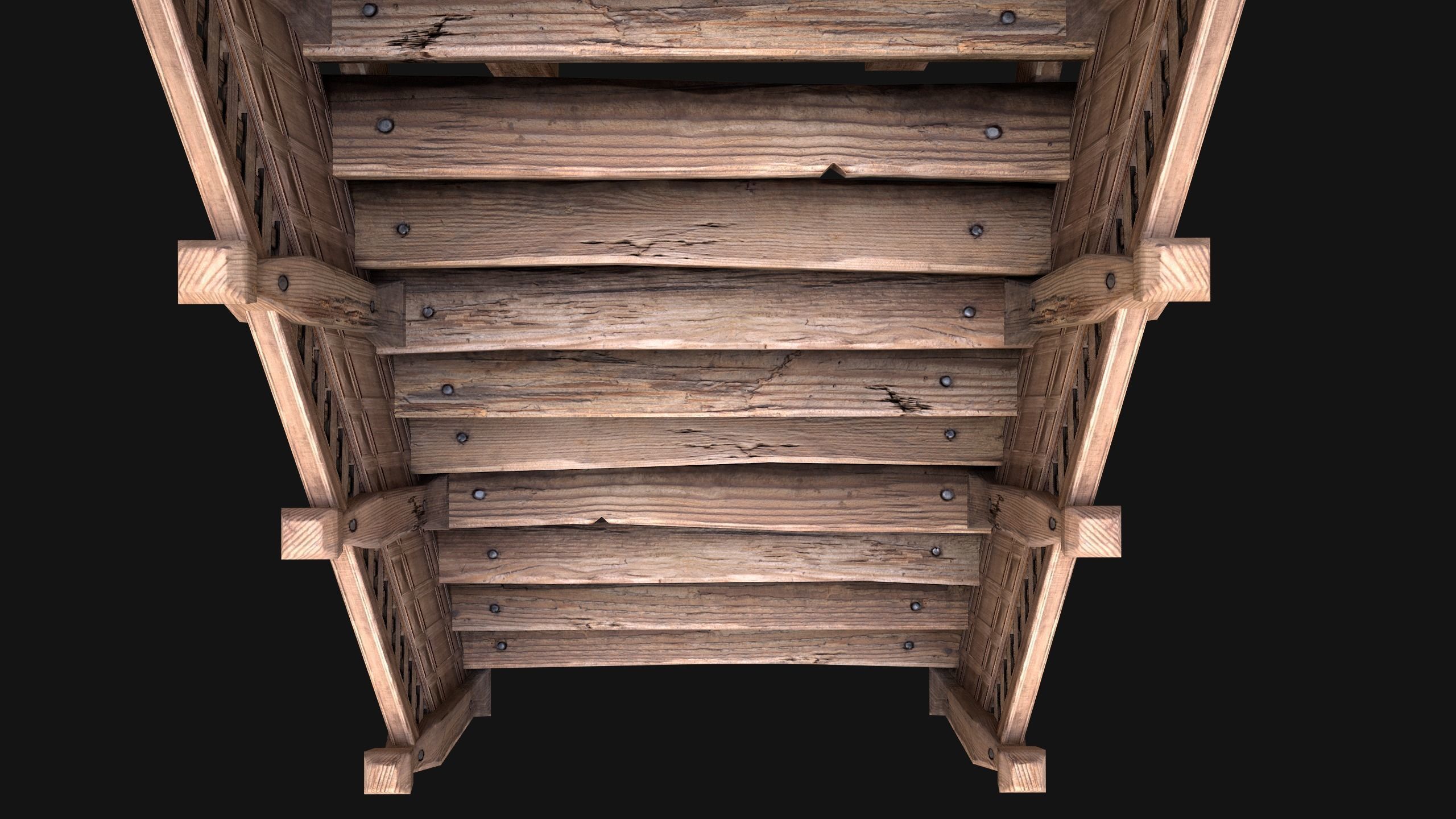 Stairs and Fences Medieval Pack Low-poly 3D model_23