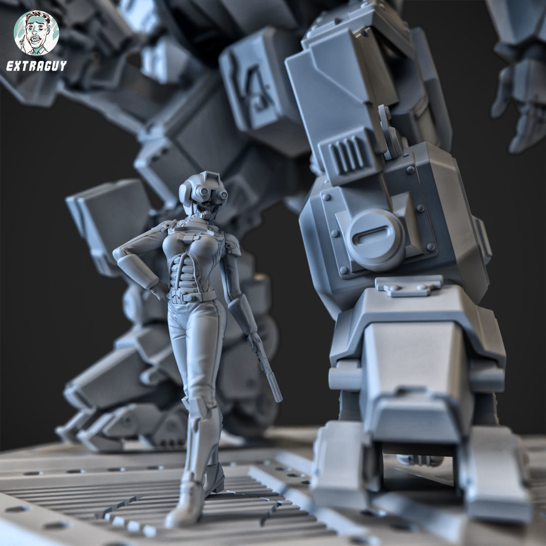 Overweight Gear Hunter 75mm Plus Pilot 3D print model_14