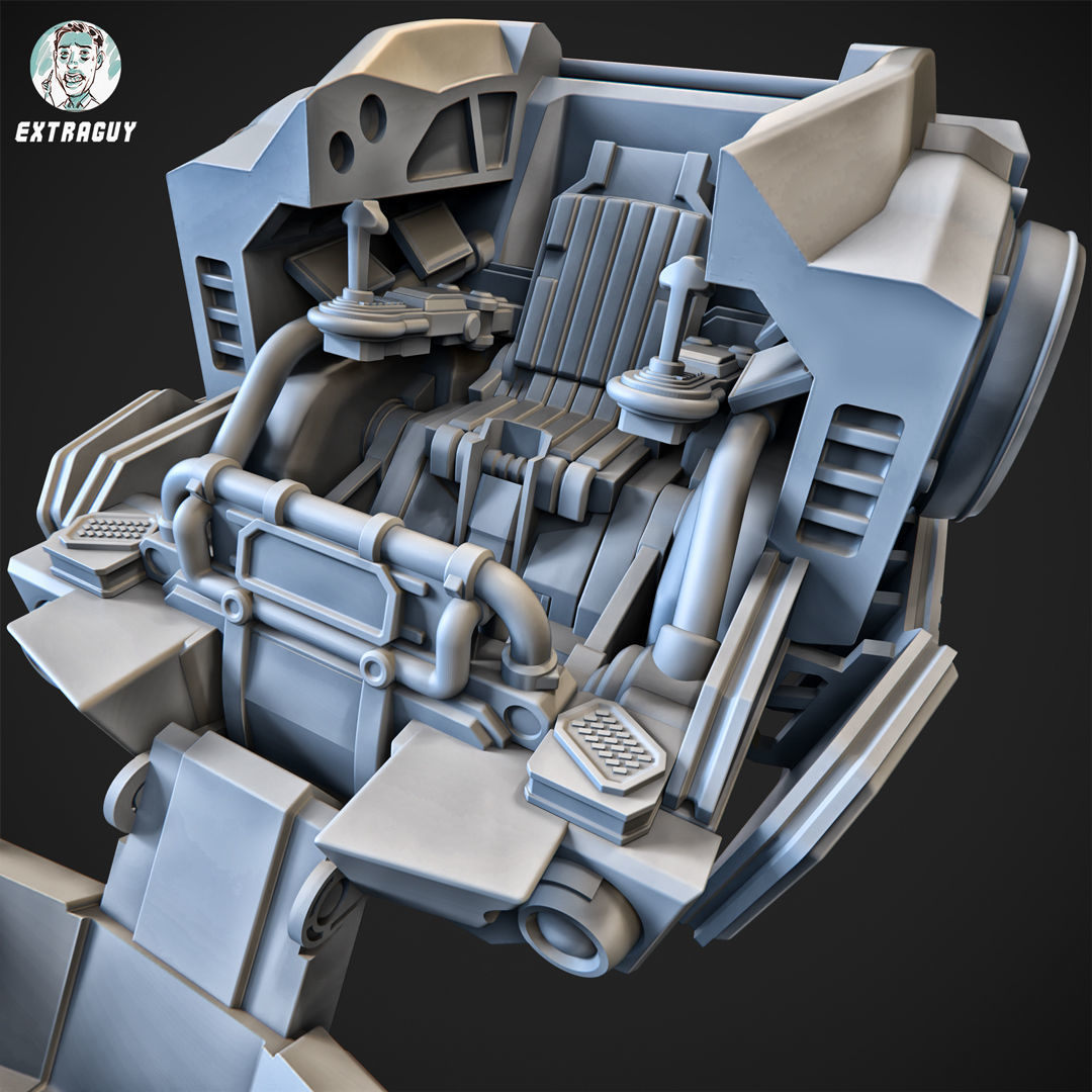 Overweight Gear Hunter 75mm Plus Pilot 3D print model_17