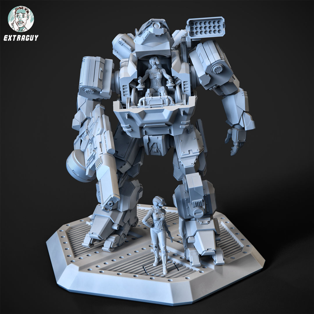 Overweight Gear Hunter 75mm Plus Pilot 3D print model_5