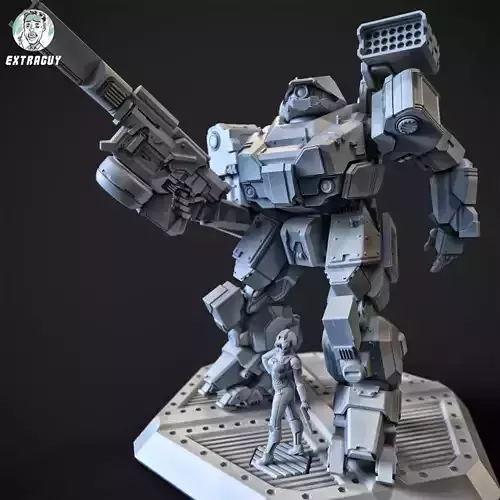 Overweight Gear Hunter 75mm Plus Pilot 3D print model