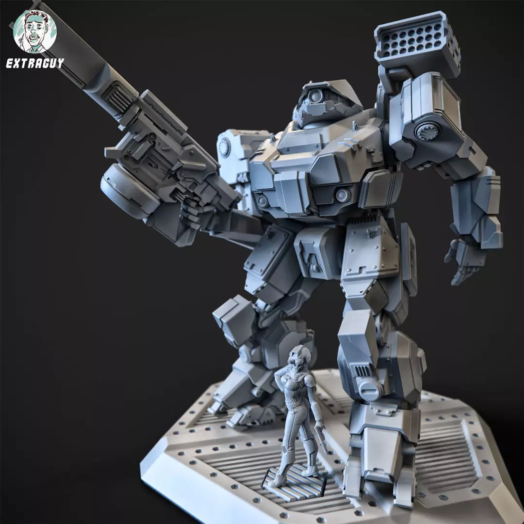 Overweight Gear Hunter 75mm Plus Pilot 3D print model_0
