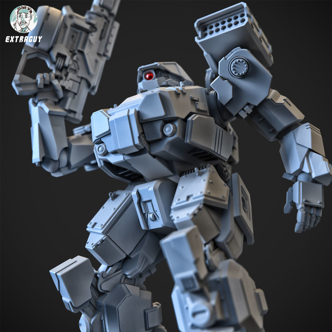Overweight Gear Hunter 75mm Plus Pilot 3D print model_11