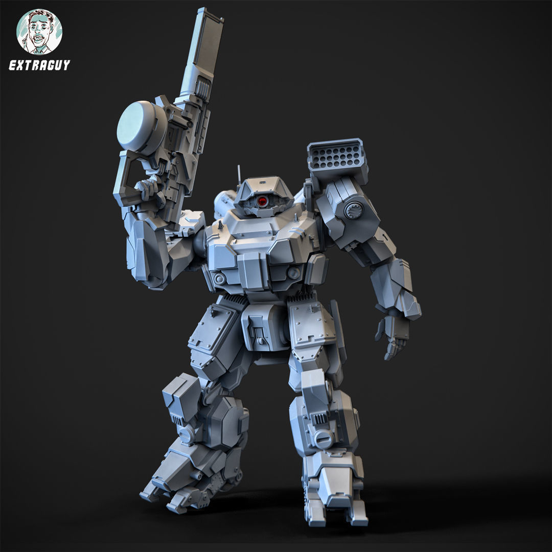 Overweight Gear Hunter 75mm Plus Pilot 3D print model_13