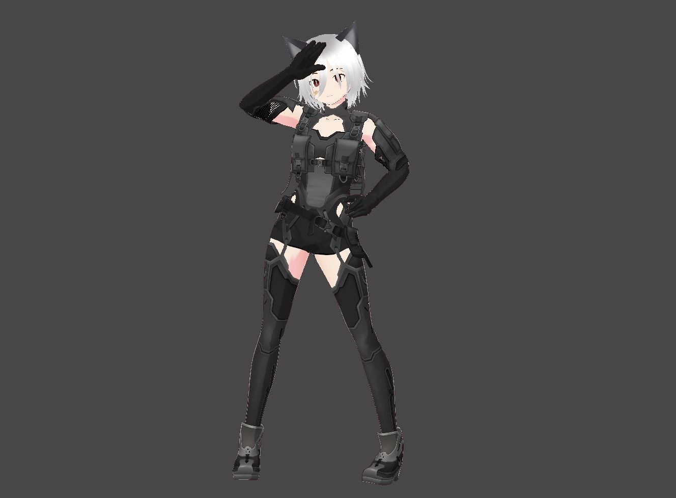 Vroid 3D cute anime character Model  3D model_4